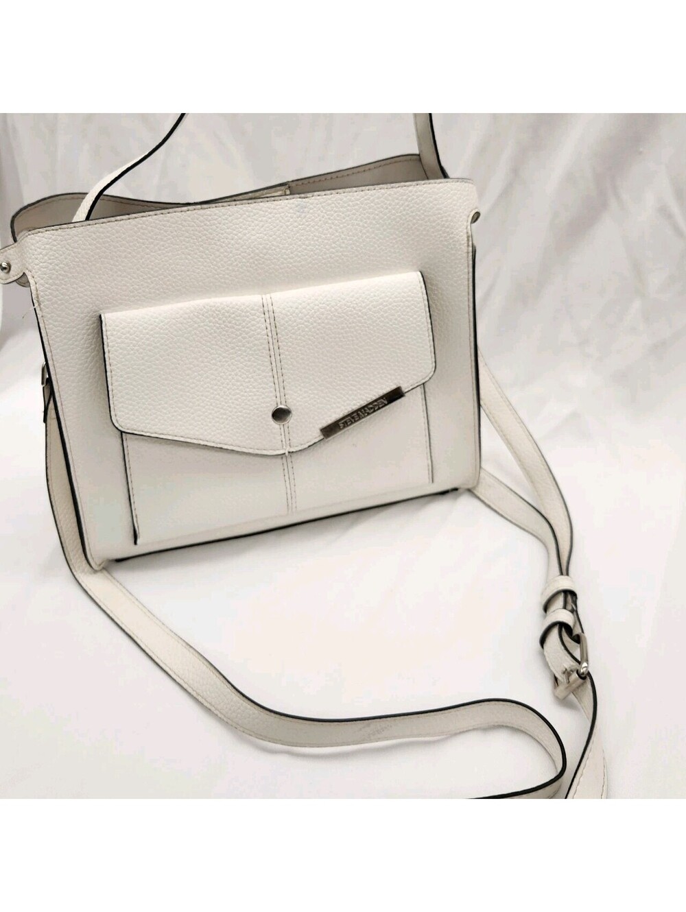 Steve Madden White Faux Leather Crossbody Purse MINT